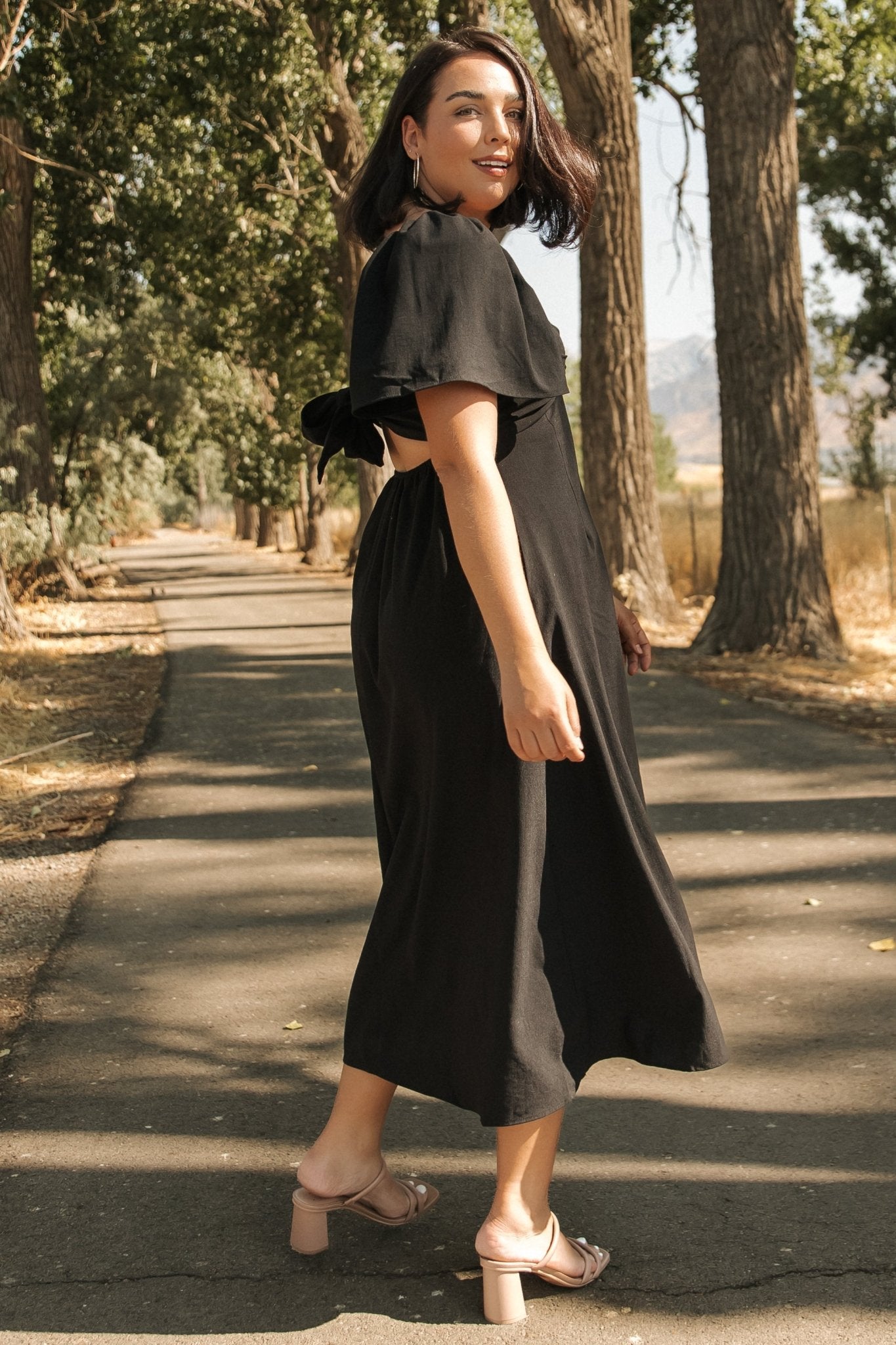 Indie Back Tie Dress | Black - Baltic Born