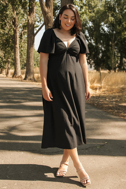 Indie Back Tie Dress | Black - Baltic Born