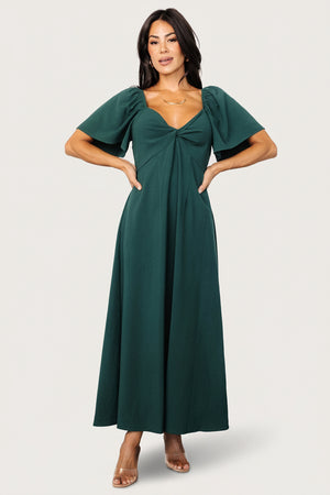 Baltic Born Womens Indie Back Tie Dress | Dark Green