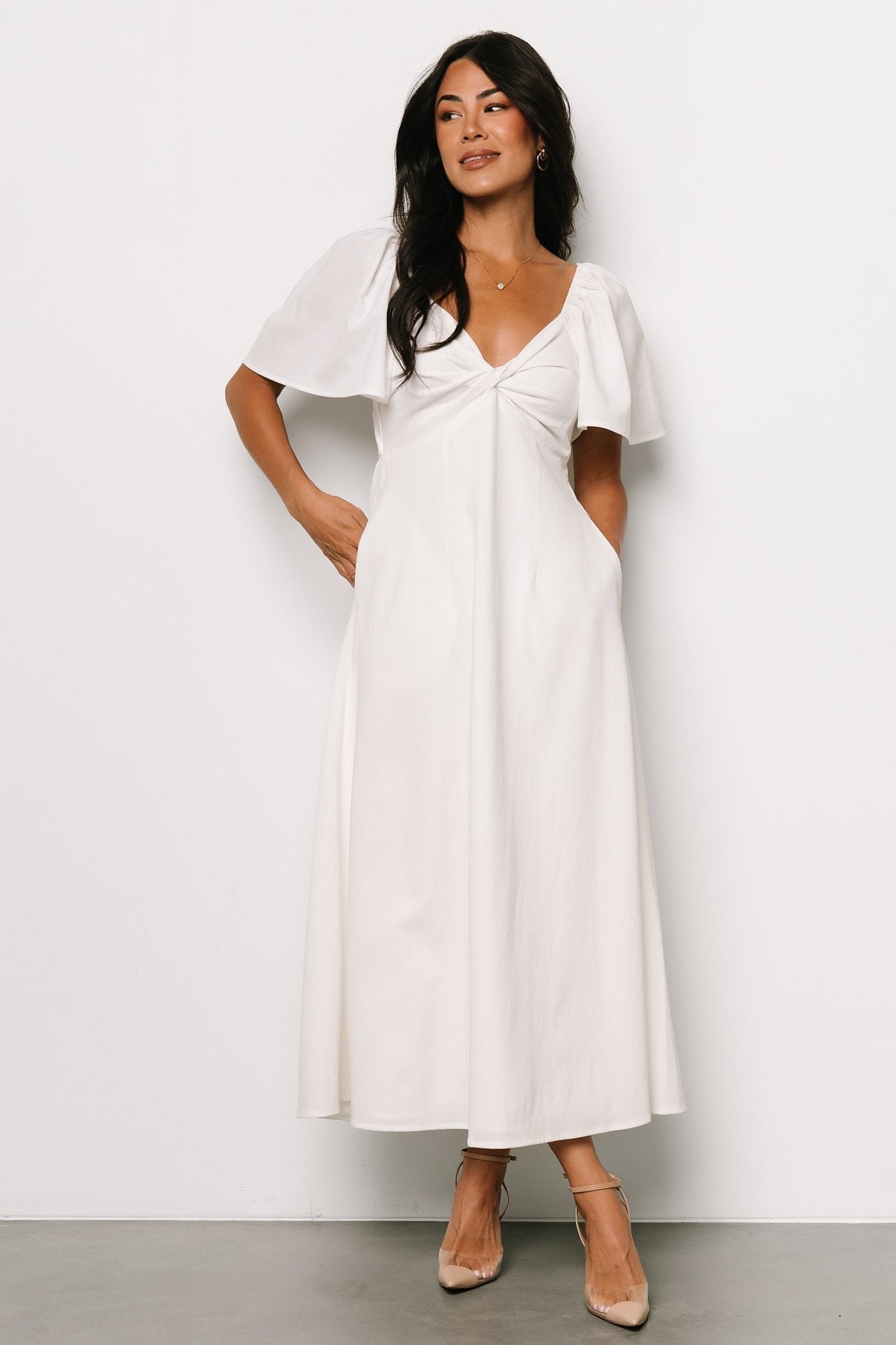 Indie Back Tie Dress | Off White - Baltic Born