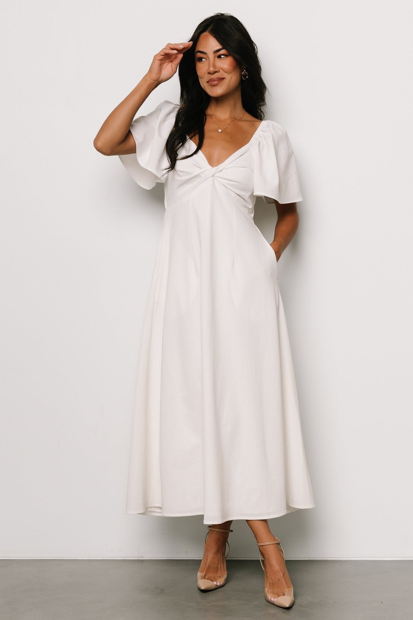 Indie Back Tie Dress | Off White - Baltic Born