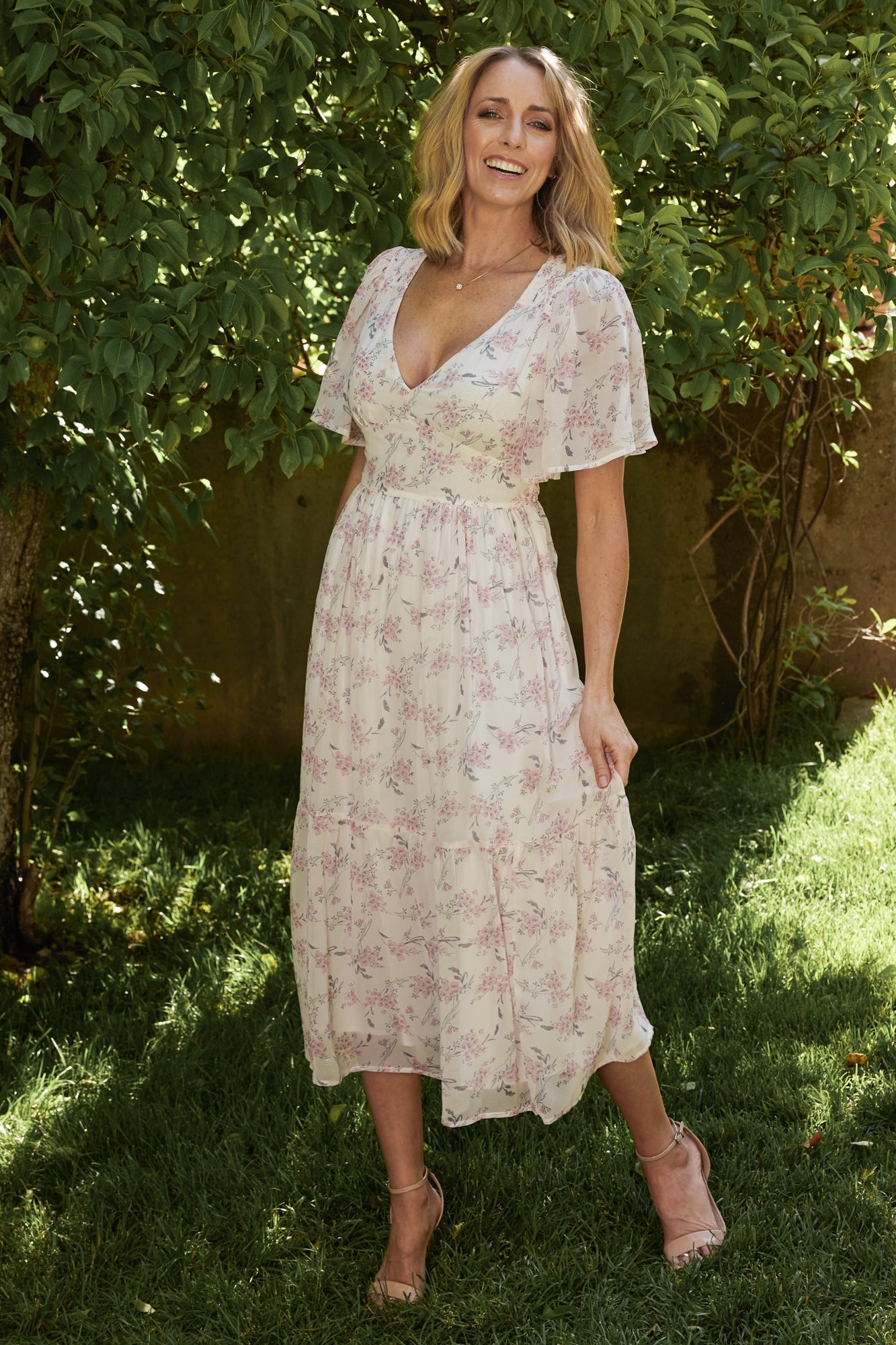 Iris Midi Dress | Blush Floral - Baltic Born