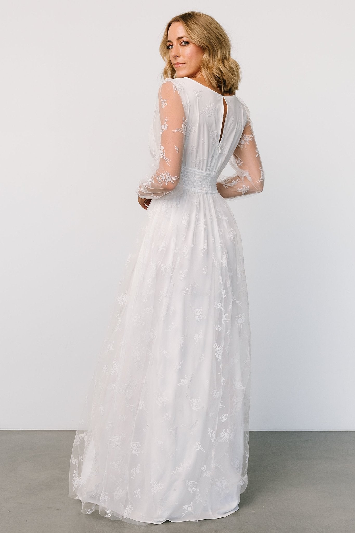 Isabelle Tulle Maxi Dress | White - Baltic Born