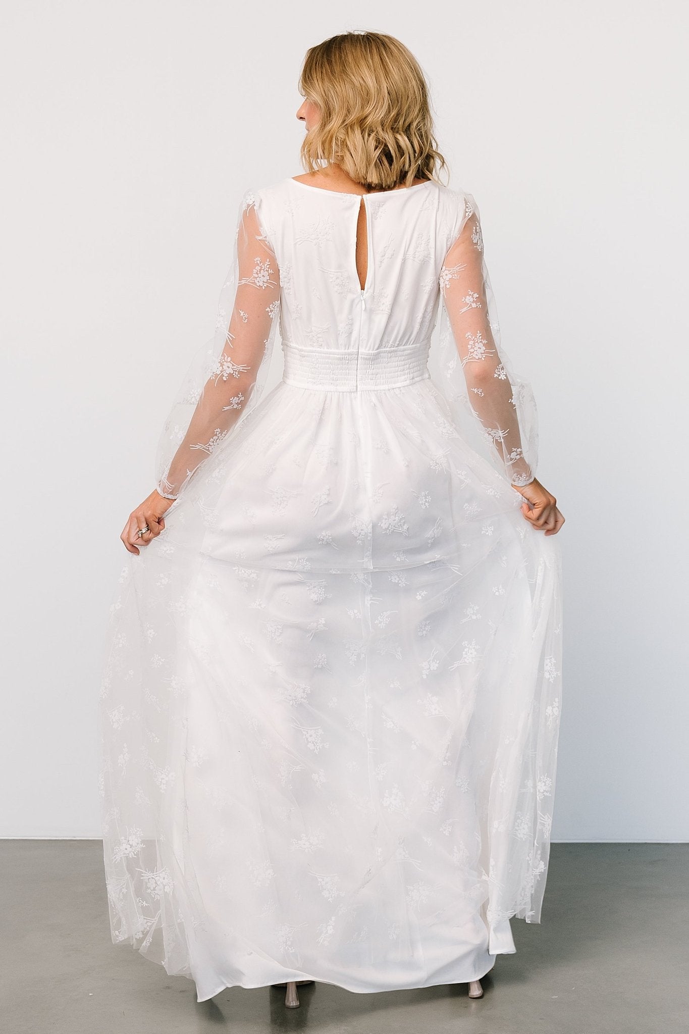 Isabelle Tulle Maxi Dress | White - Baltic Born