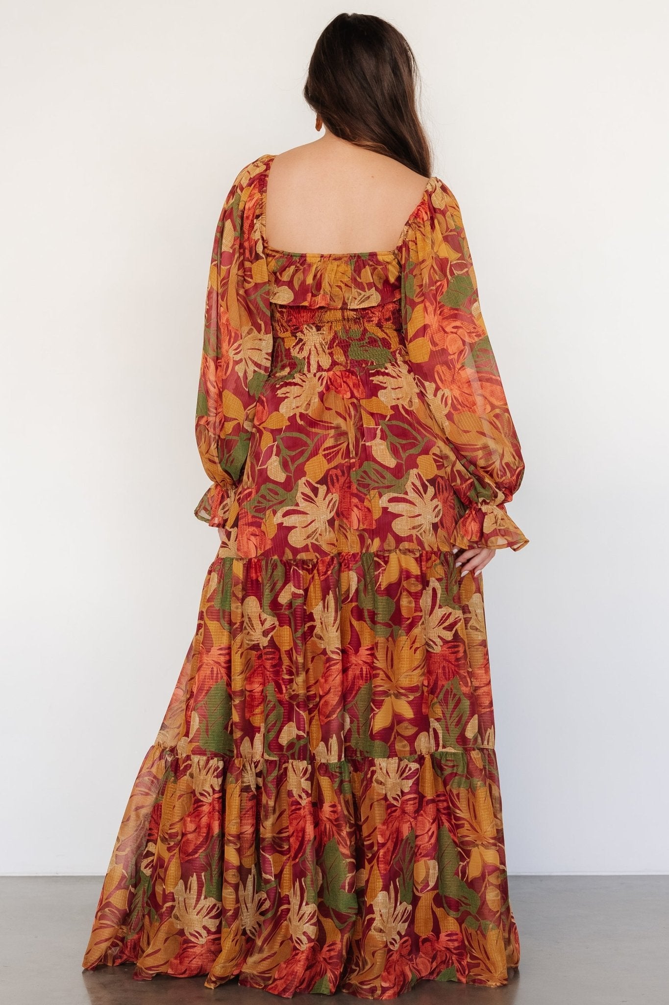 Isadora Tiered Dress | Rust Multi Floral - Baltic Born