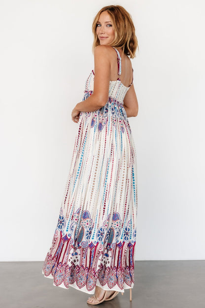 Ivania Tank Maxi Dress | Cream Multi - Baltic Born