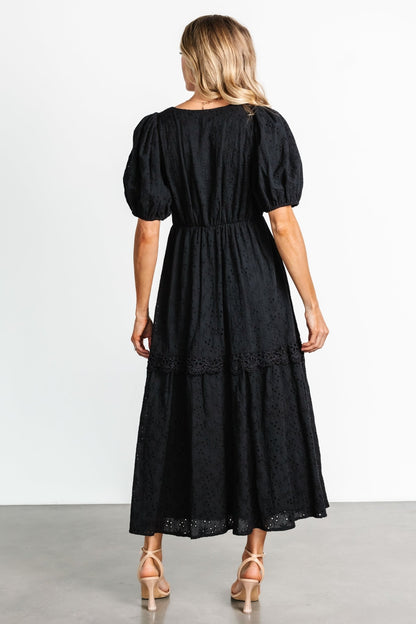 Jackie Eyelet Maxi Dress | Black - Baltic Born