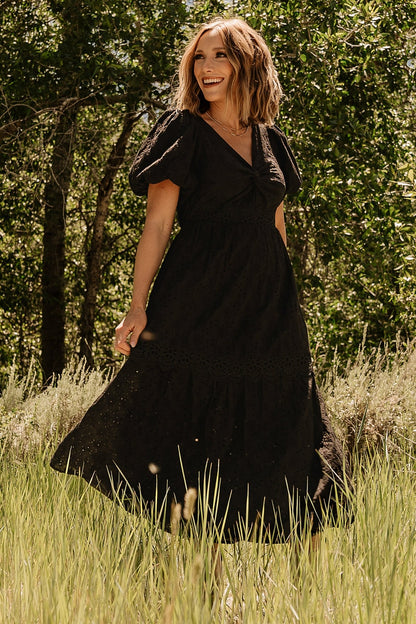 Jackie Eyelet Maxi Dress | Black - Baltic Born