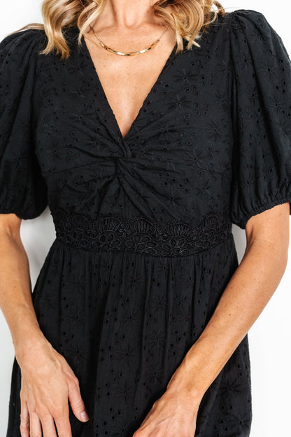 Jackie Eyelet Maxi Dress | Black - Baltic Born