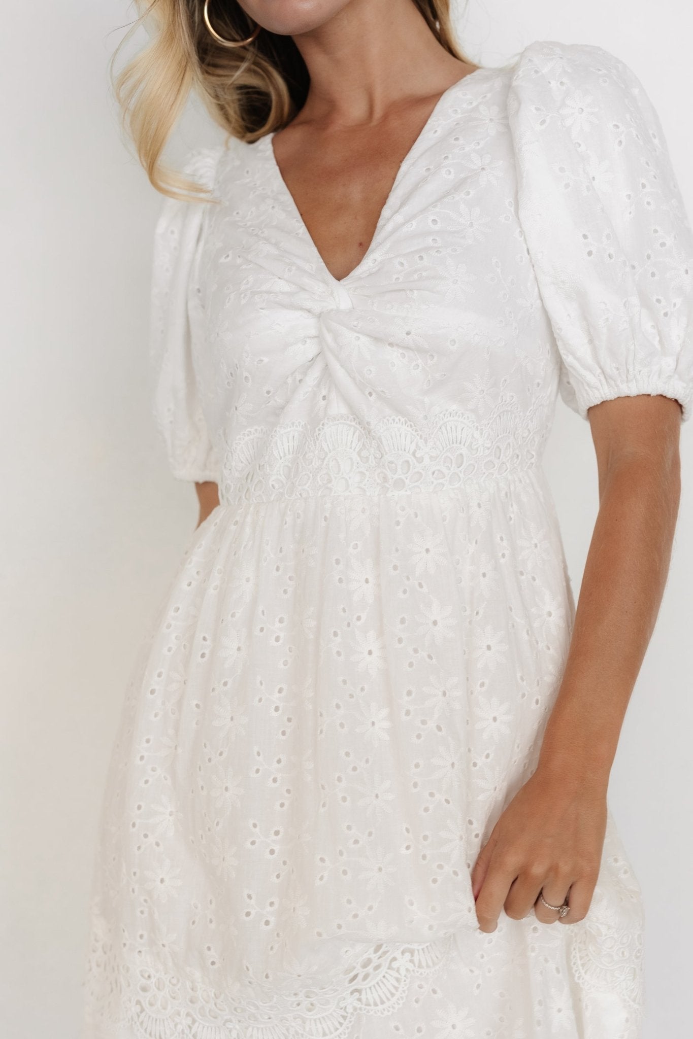 Jackie Eyelet Maxi Dress | Off White - Baltic Born