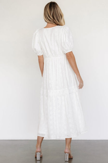 Jackie Eyelet Maxi Dress | Off White - Baltic Born