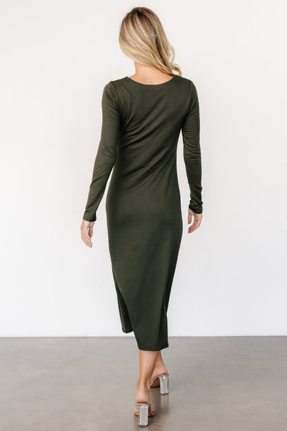 Jaelyn Ruched Dress | Olive - Baltic Born