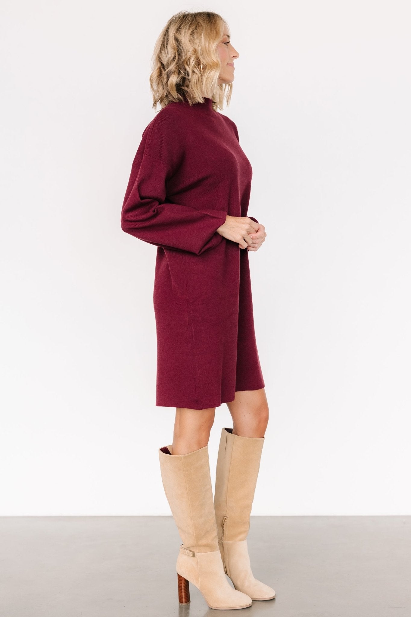 Jennings Sweater Dress | Mulberry - Baltic Born