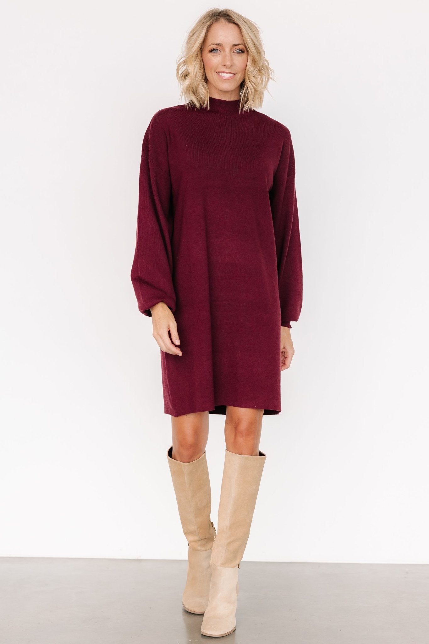 Jennings Sweater Dress | Mulberry - Baltic Born