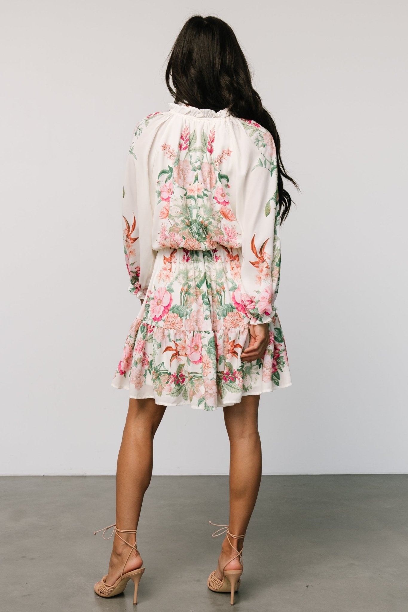 Jenny Short Dress | Off White Floral - Baltic Born