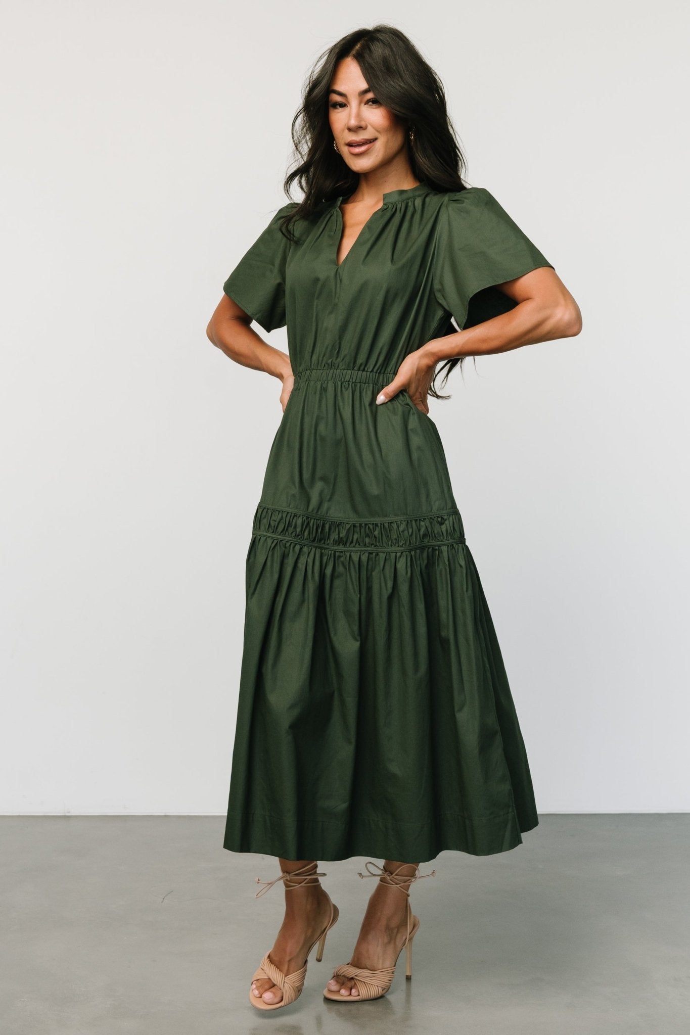 Jerrah Midi Dress | Deep Green - Baltic Born