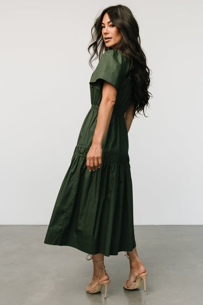 Jerrah Midi Dress | Deep Green - Baltic Born