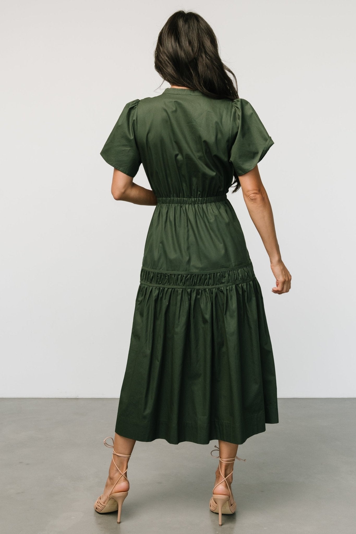 Jerrah Midi Dress | Deep Green