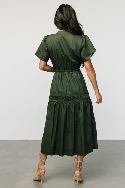 Jerrah Midi Dress | Deep Green - Baltic Born