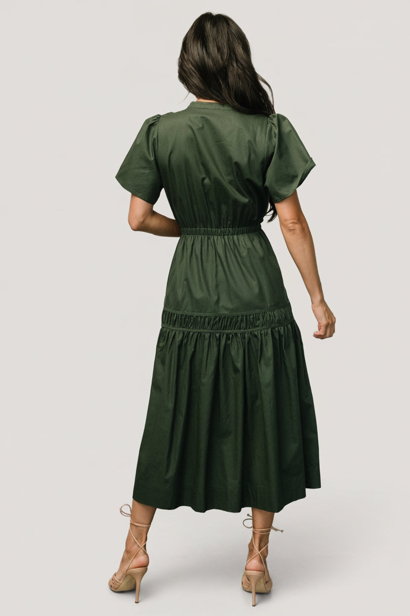 Jerrah Midi Dress | Deep Green