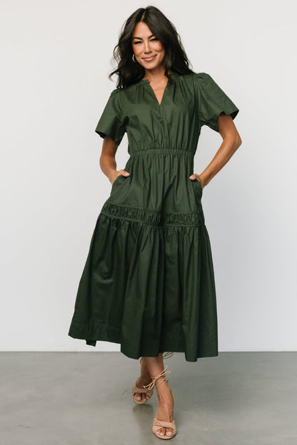 Jerrah Midi Dress | Deep Green - Baltic Born