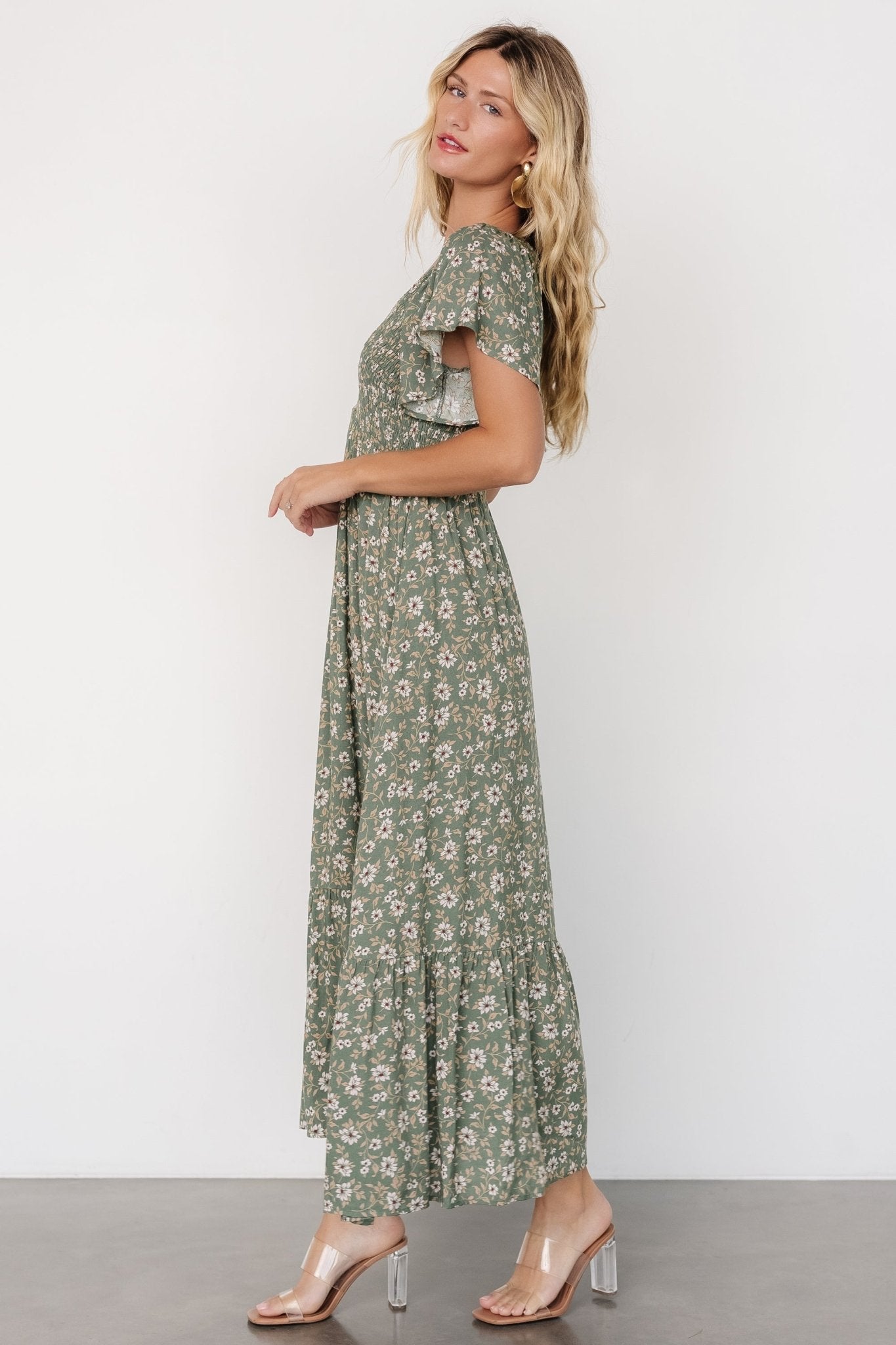 anais smock dress blue floral main image 0