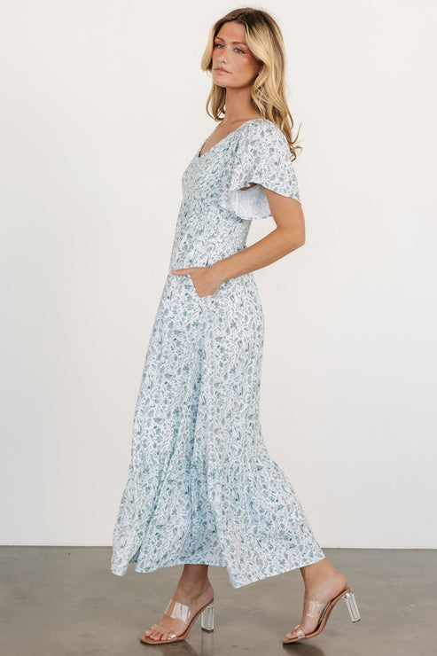 Sage Smocked Dress main image 0