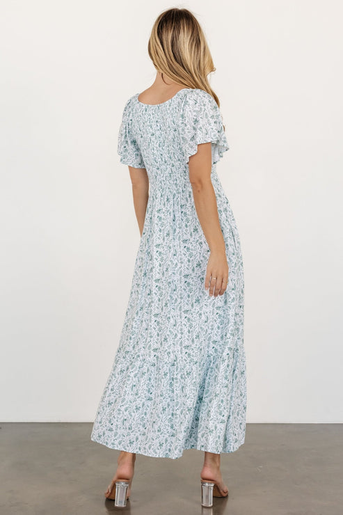 Rose Sage Smocked Waist Dress main image 0