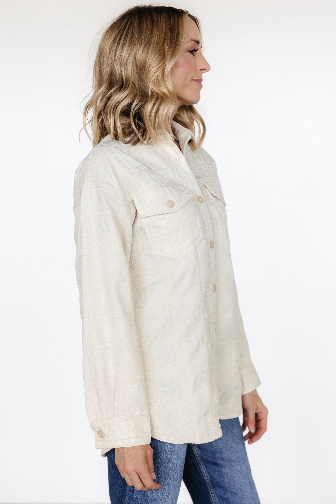 Joanna Plaid Shacket | Cream + Natural - Baltic Born