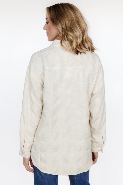 Joanna Plaid Shacket | Cream + Natural - Baltic Born