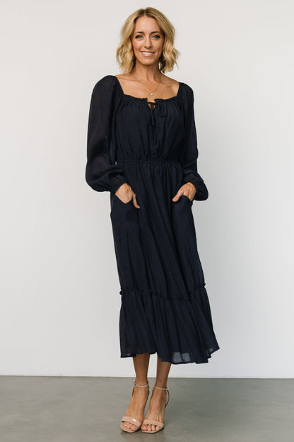 Joelle Midi Dress | Navy - Baltic Born