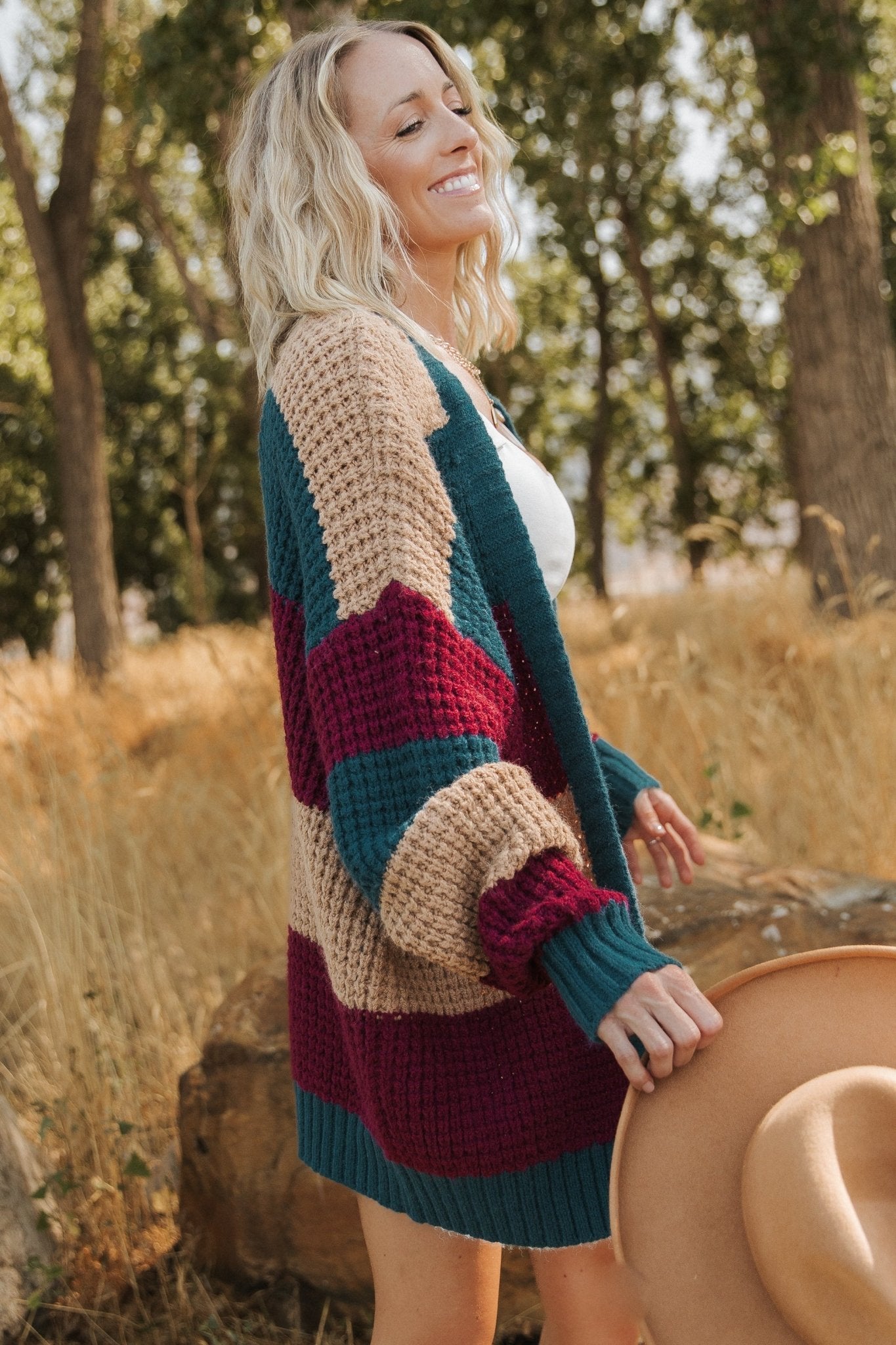 Jonah Chunky Knit Cardigan | Deep Topaz Multi - Baltic Born