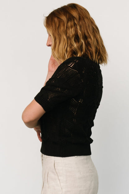 Josella Knit Top | Black - Baltic Born