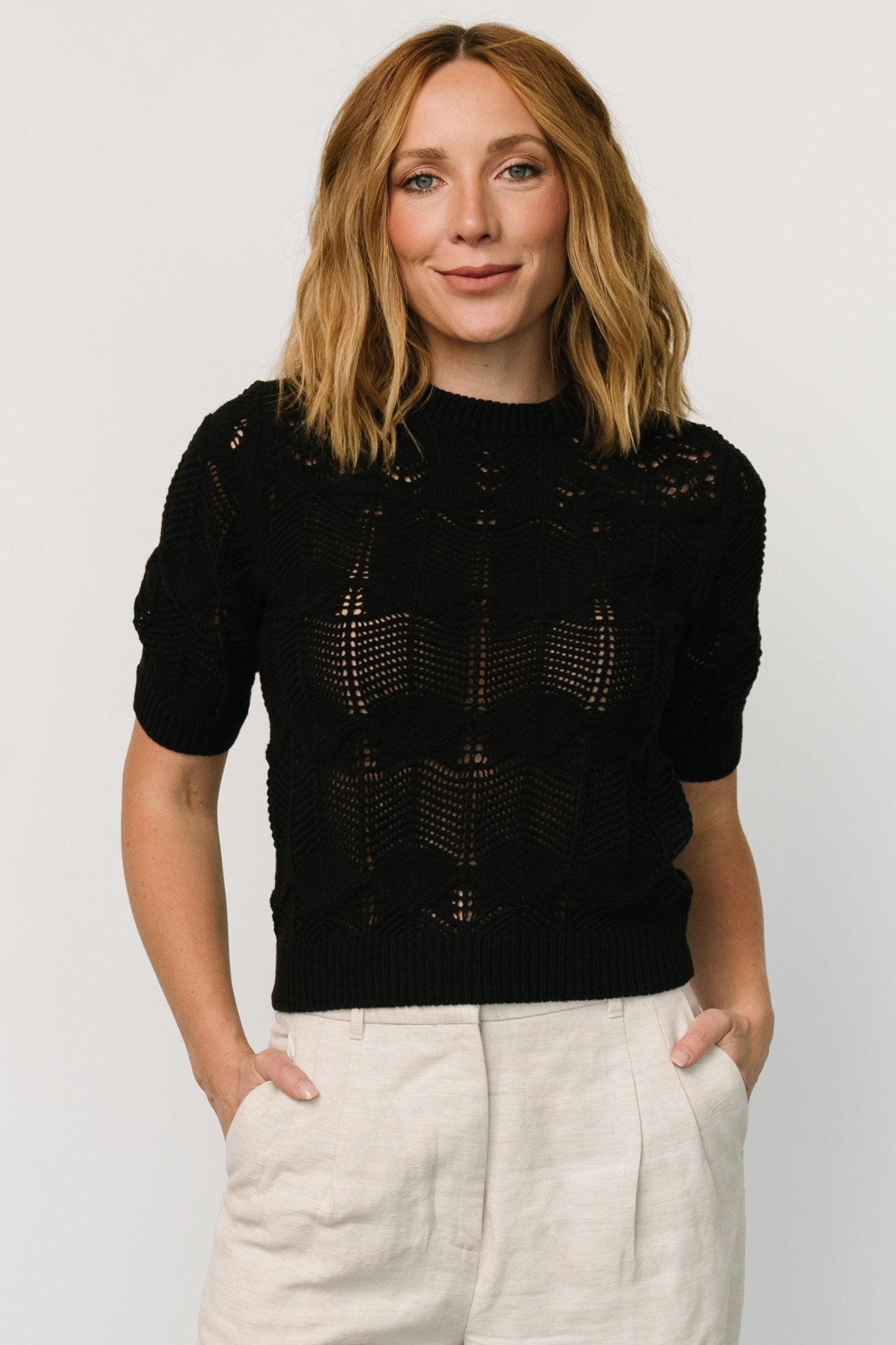 Josella Knit Top | Black - Baltic Born