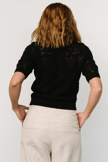 Josella Knit Top | Black - Baltic Born