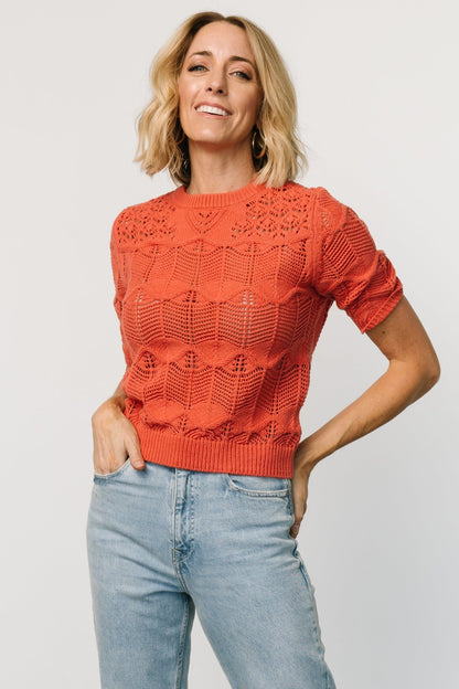 Josella Knit Top | Rust - Baltic Born