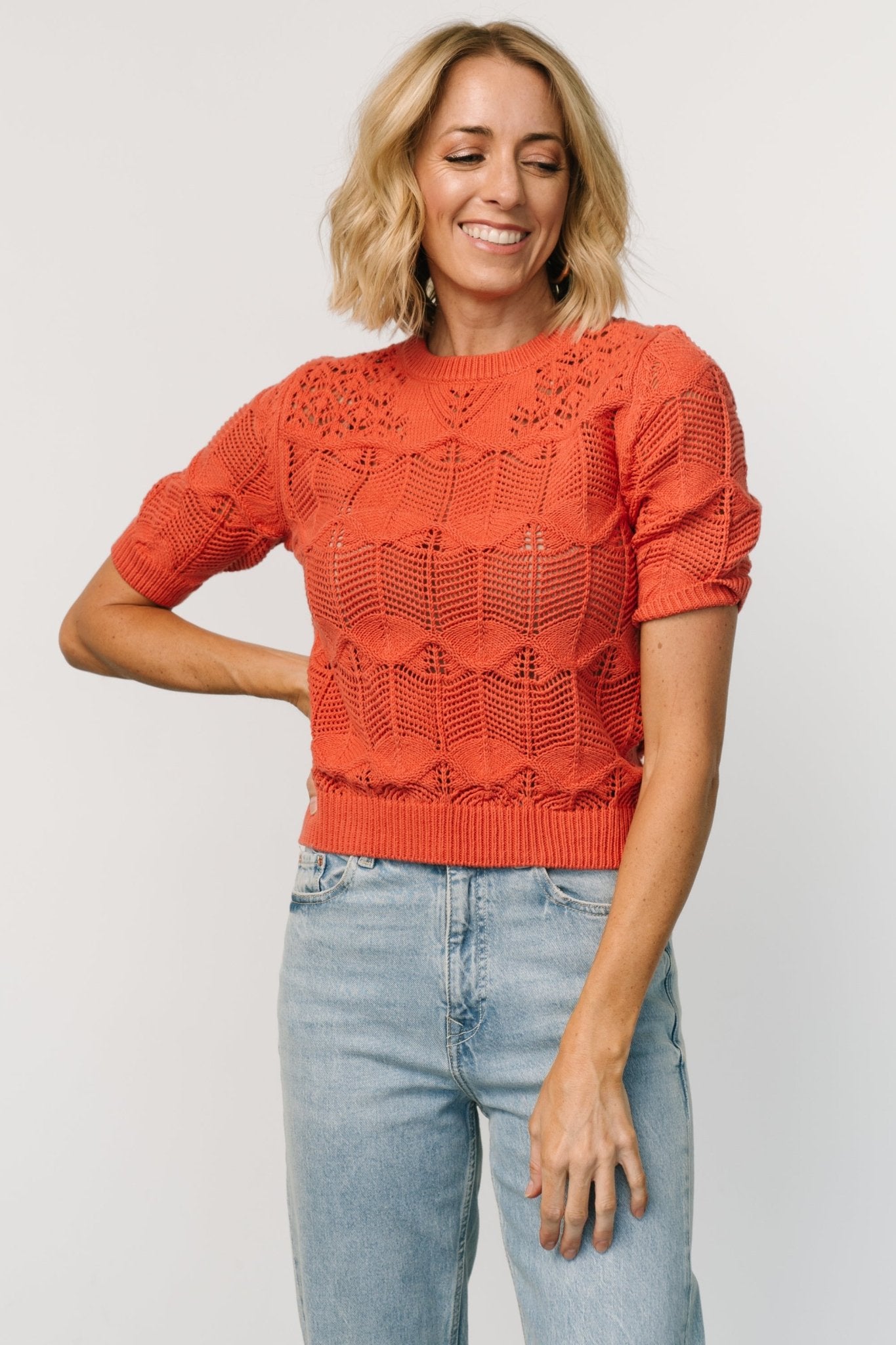 Josella Knit Top | Rust - Baltic Born