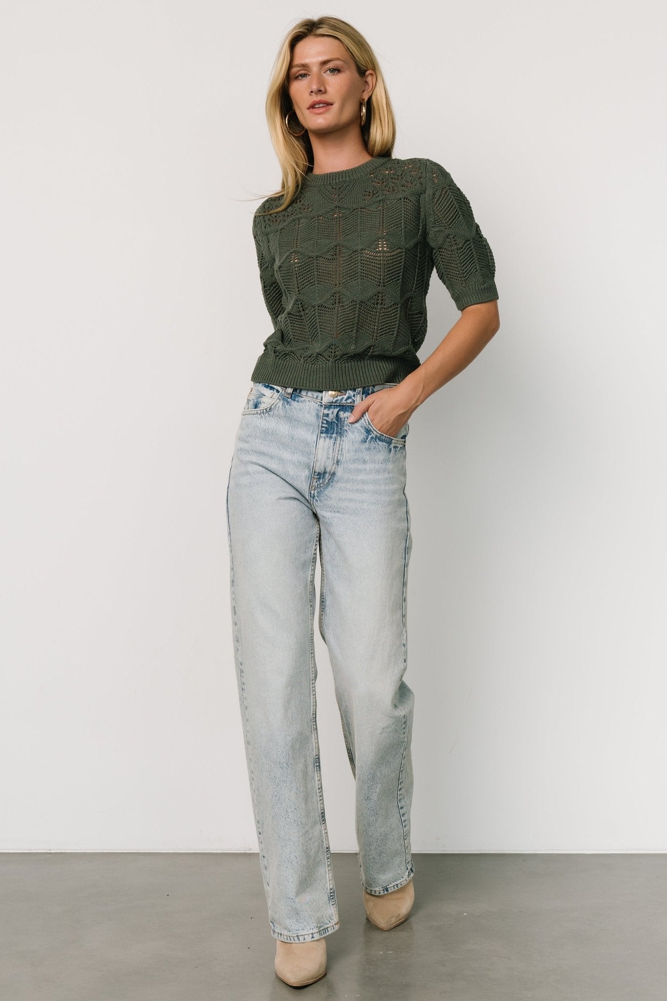 Josella Knit Top | Winter Green - Baltic Born