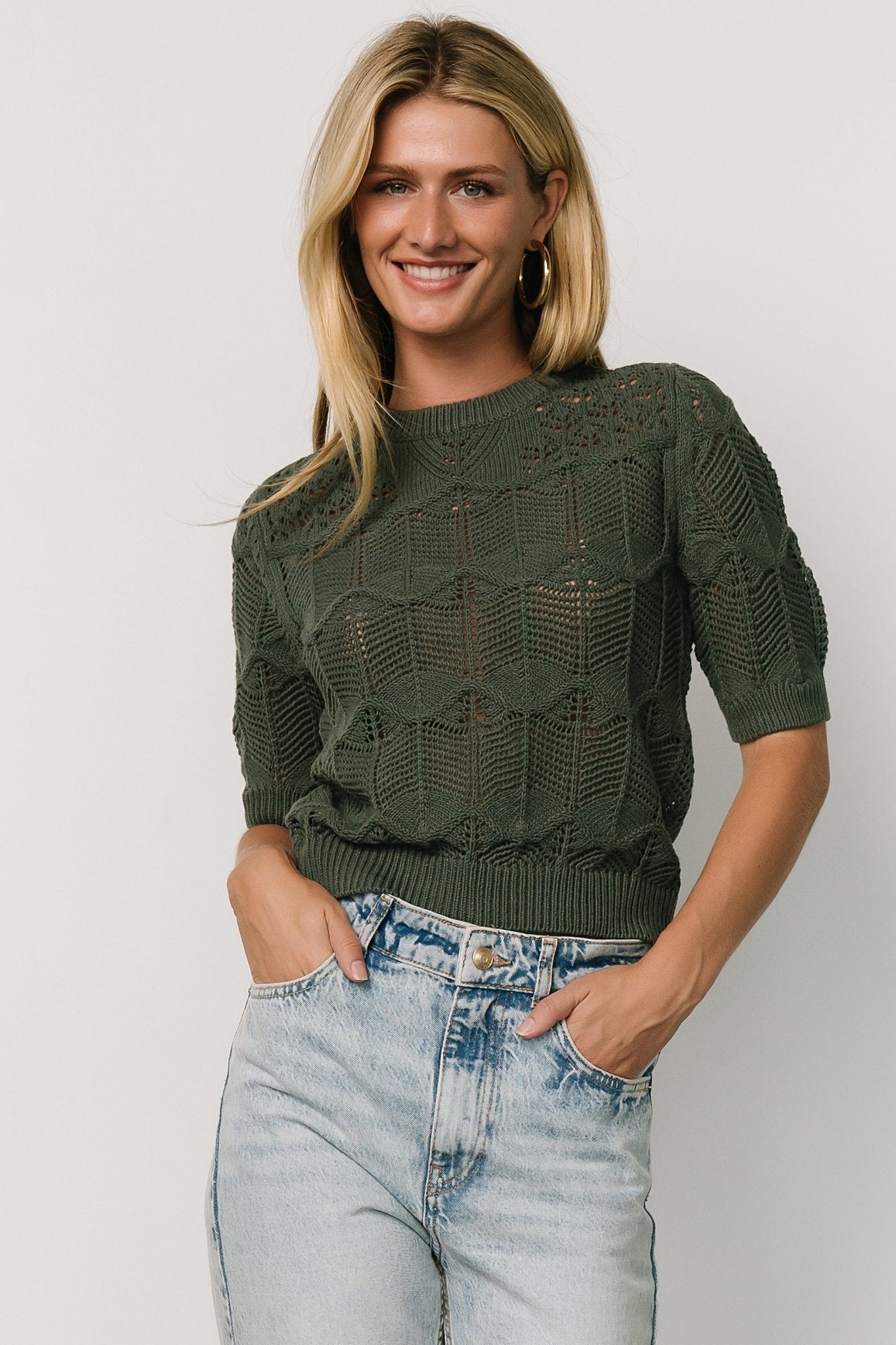 Josella Knit Top | Winter Green - Baltic Born