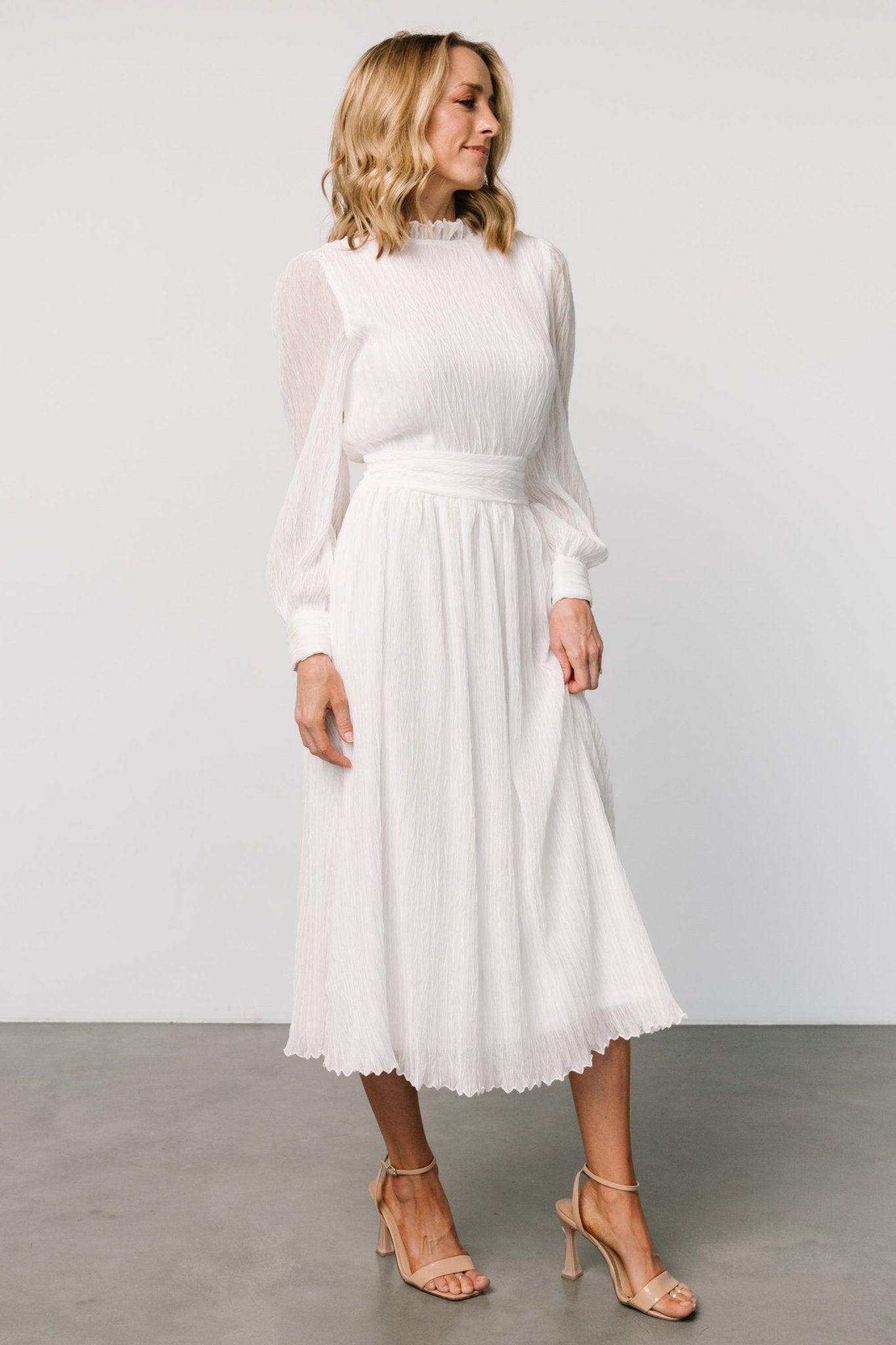 Julie Long Sleeve Dress | Off White - Baltic Born