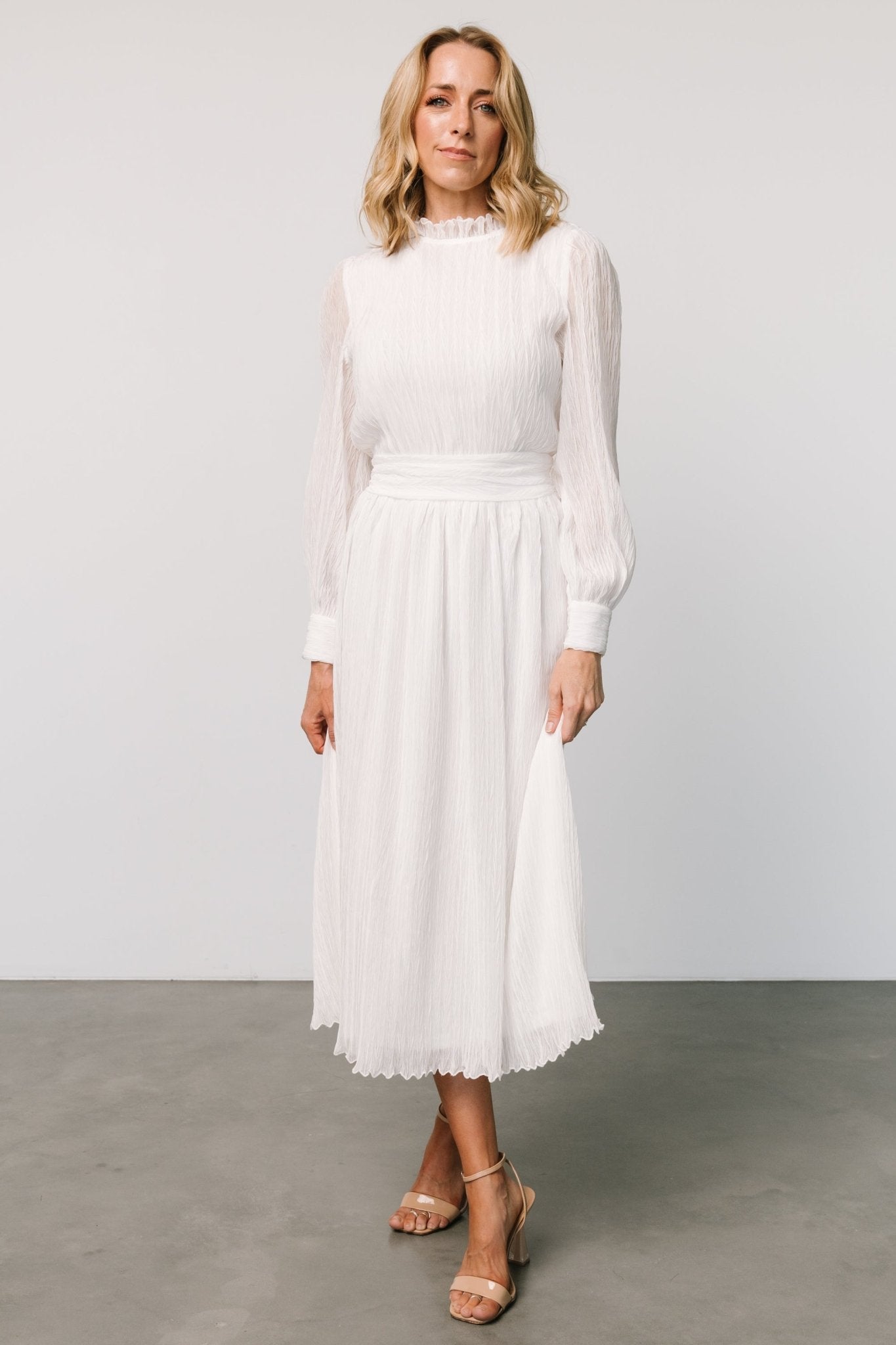 Julie Long Sleeve Dress | Off White - Baltic Born