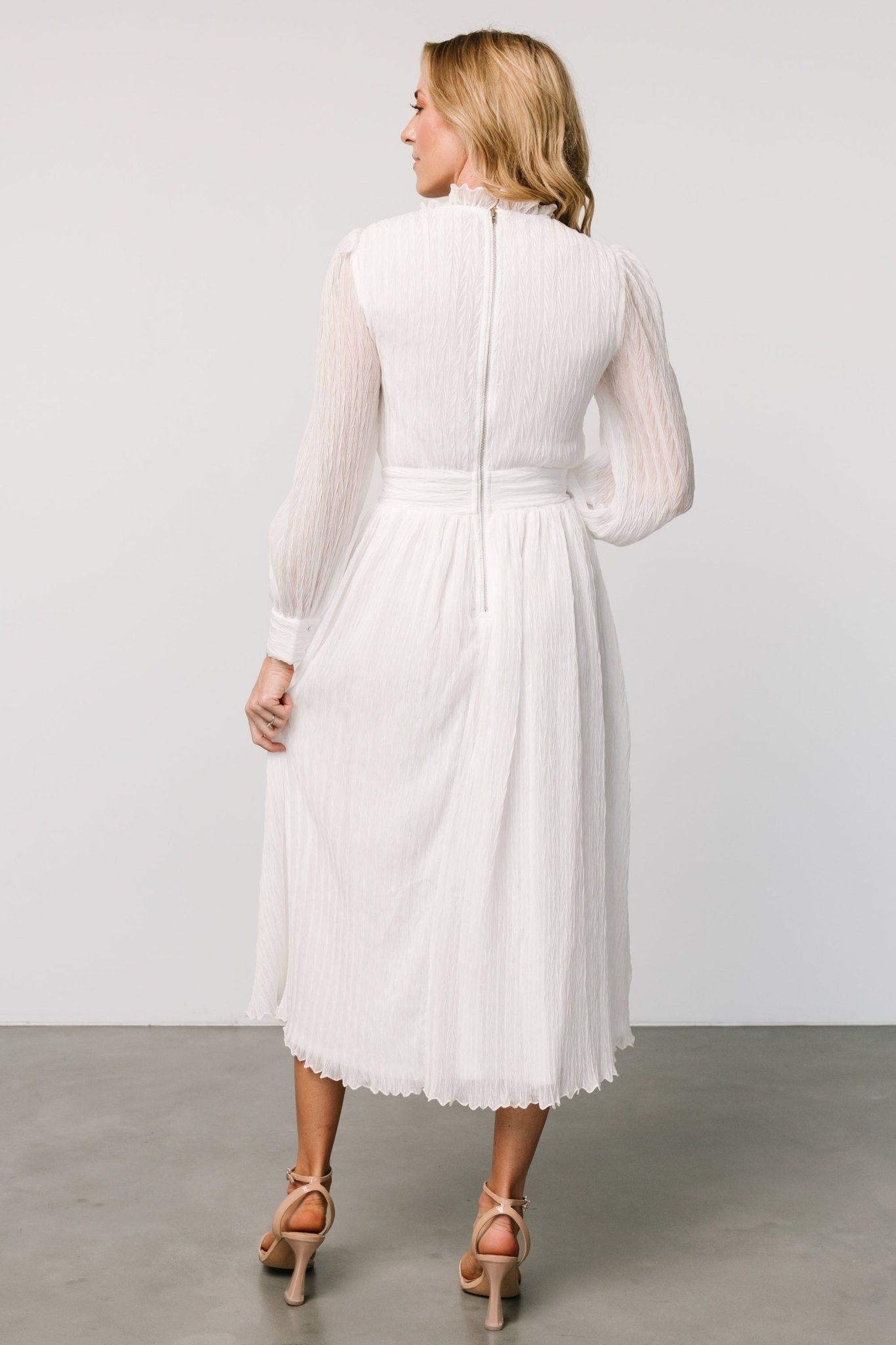 Julie Long Sleeve Dress | Off White - Baltic Born