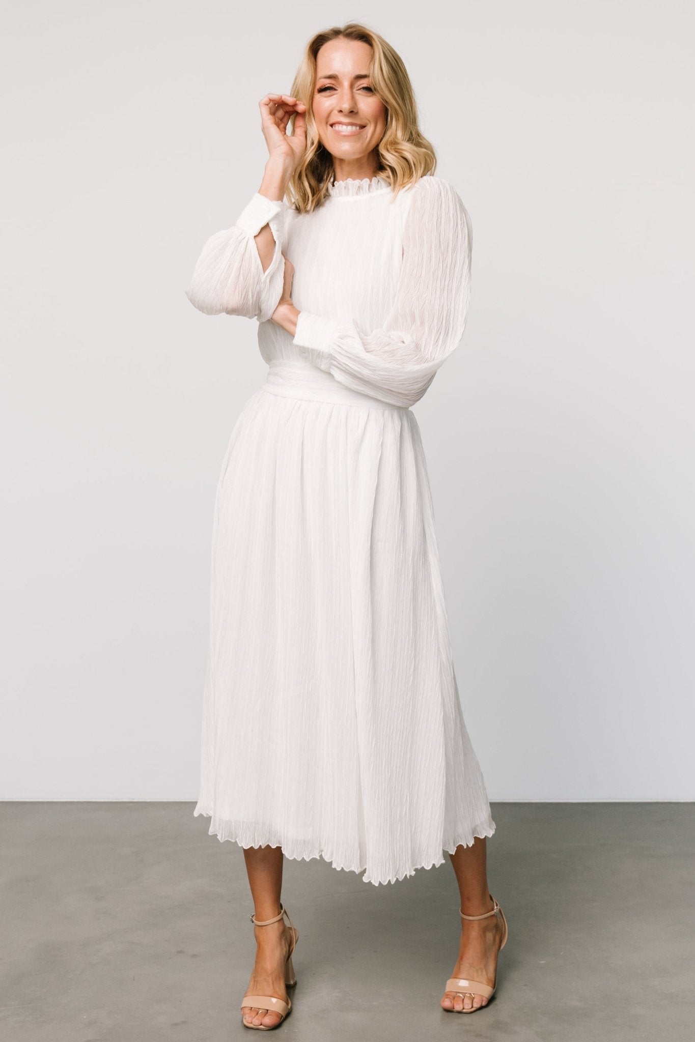 Julie Long Sleeve Dress | Off White - Baltic Born