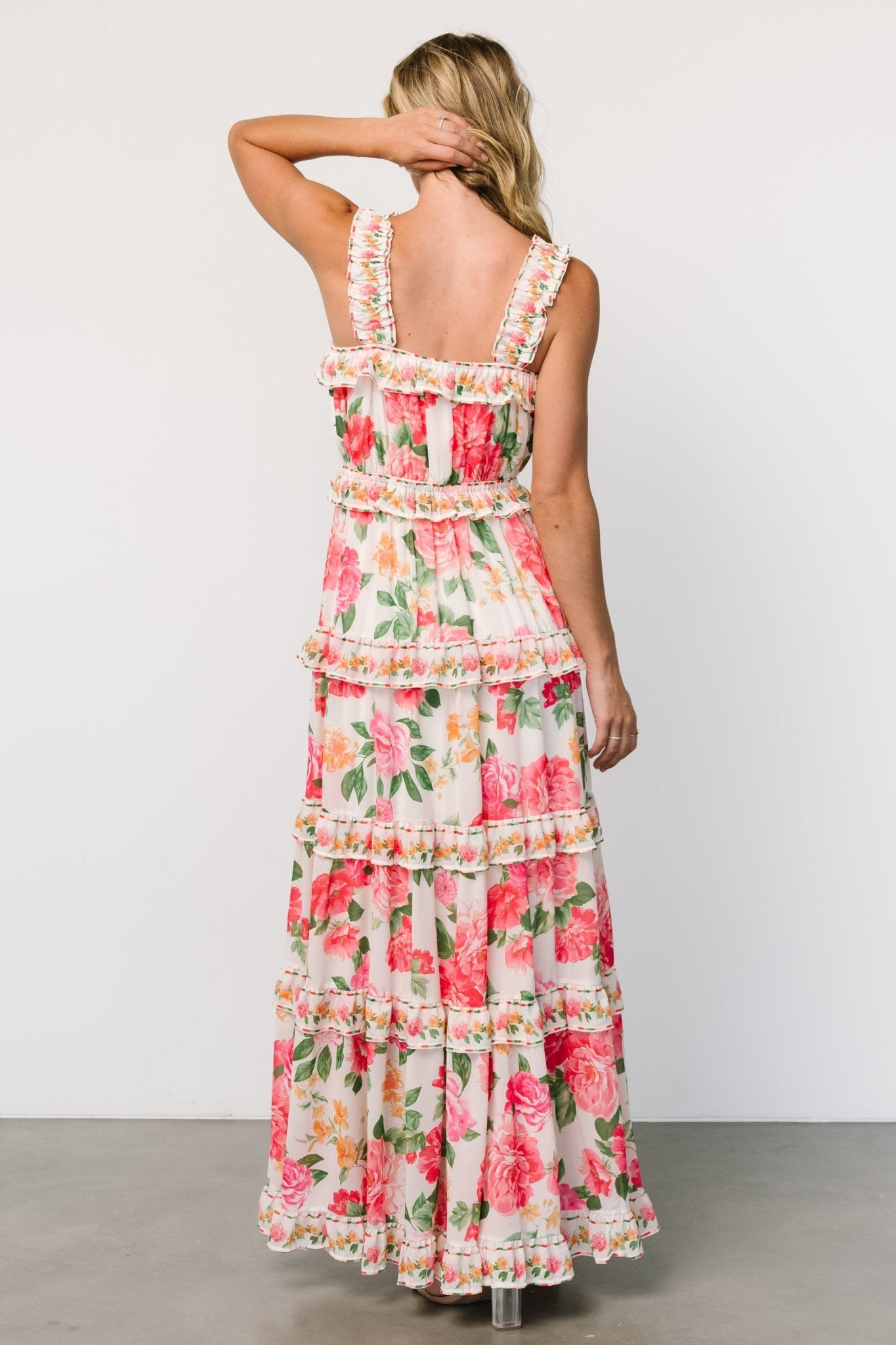 Julieta Tiered Maxi Dress | Off White Floral - Baltic Born