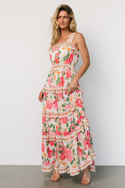 Julieta Tiered Maxi Dress | Off White Floral - Baltic Born