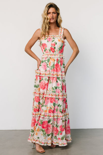 Julieta Tiered Maxi Dress | Off White Floral - Baltic Born