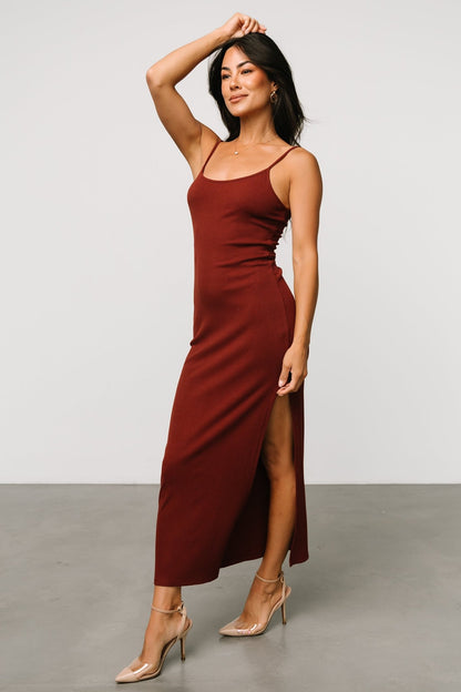 Kade Bodycon Tank Dress | Auburn Brown - Baltic Born