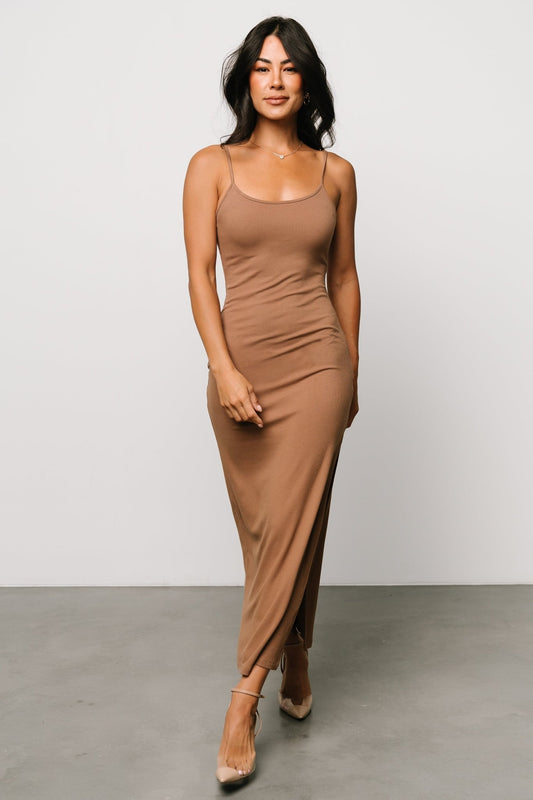 Kade Bodycon Tank Dress | Dusty Brown - Baltic Born