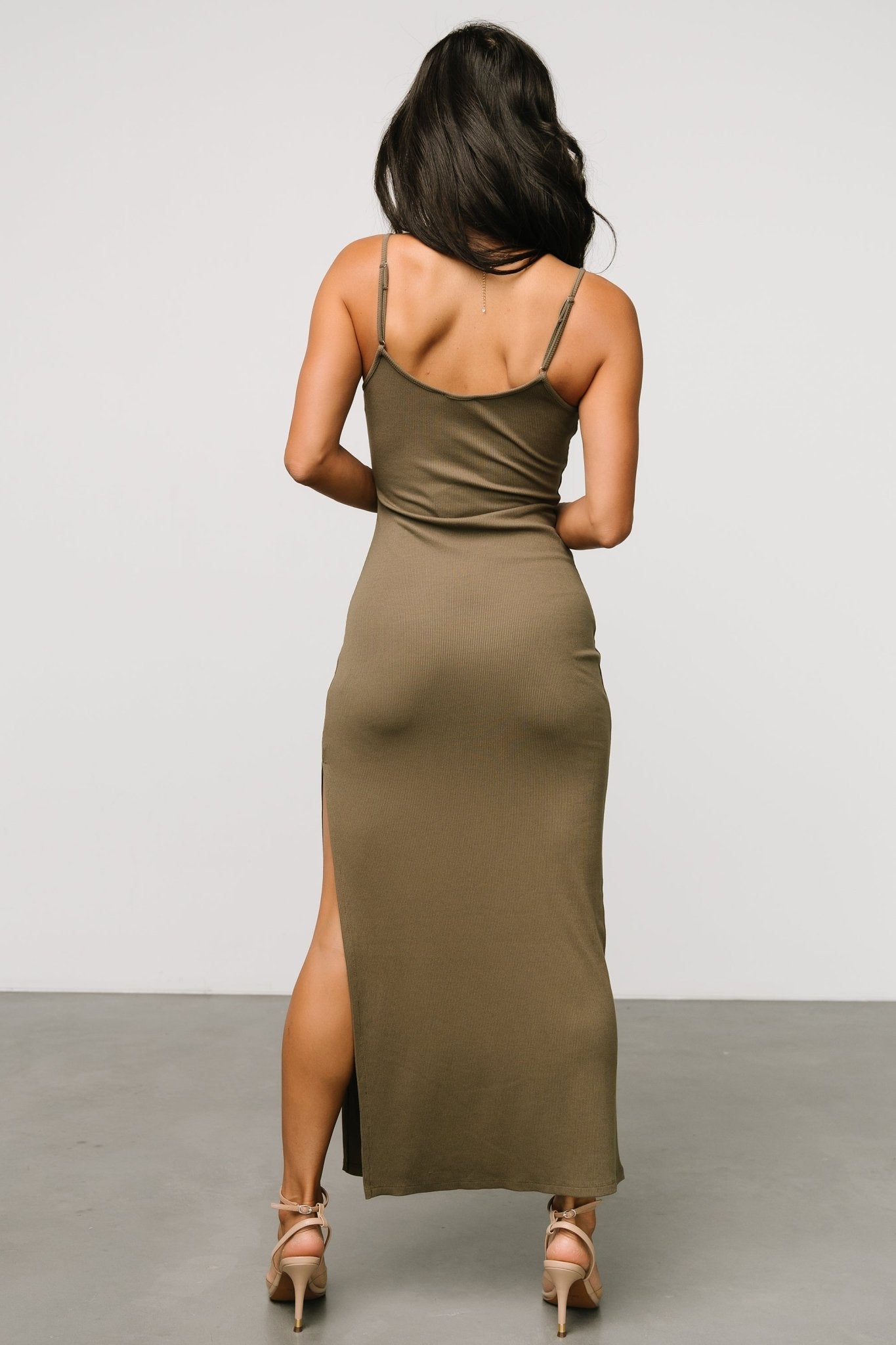 Baltic Born Womens Kade Bodycon Tank Dress | Olive