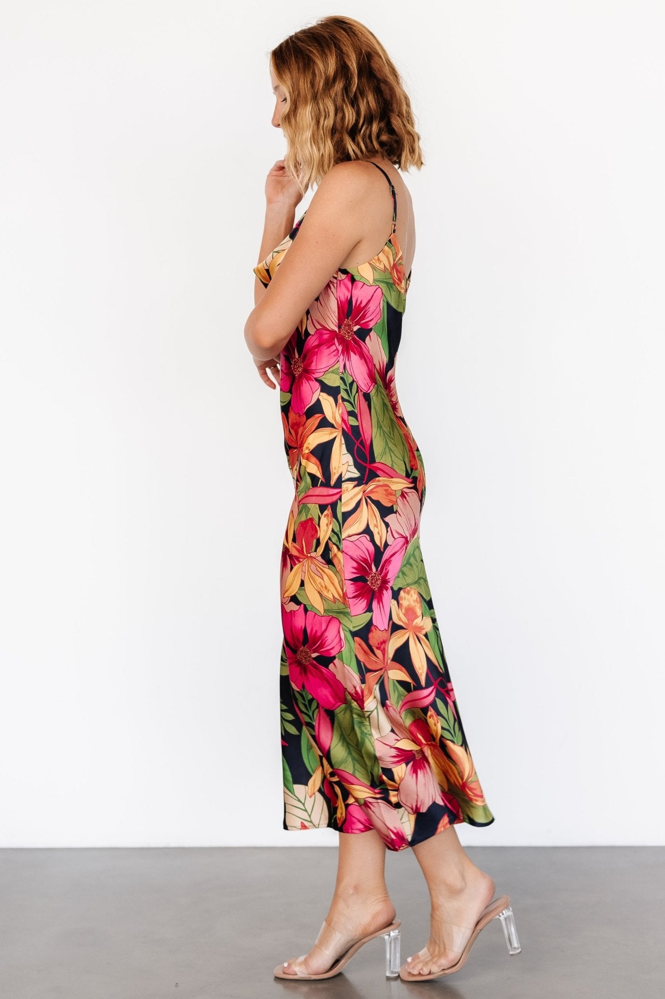 Kala Slip Midi Dress | Black Multi Floral - Baltic Born